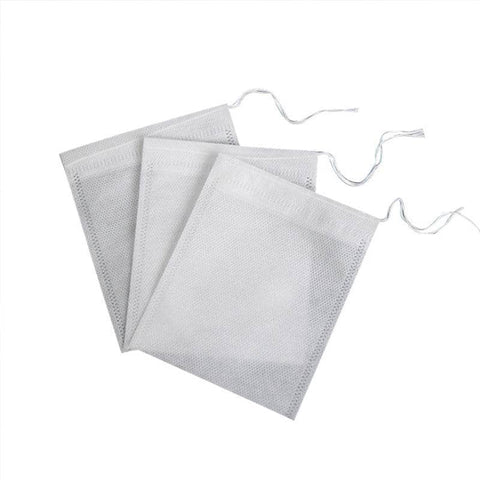 Reusable 100% Cotton Muslin Drawstring Filter Bags - Pack of 50, 5 x 7 cm