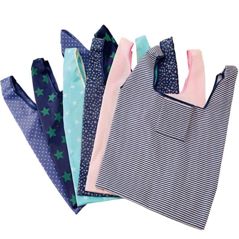 Reusable Foldable Shopping Bags, Pack of 6, Eco Grocery Tote - view 2