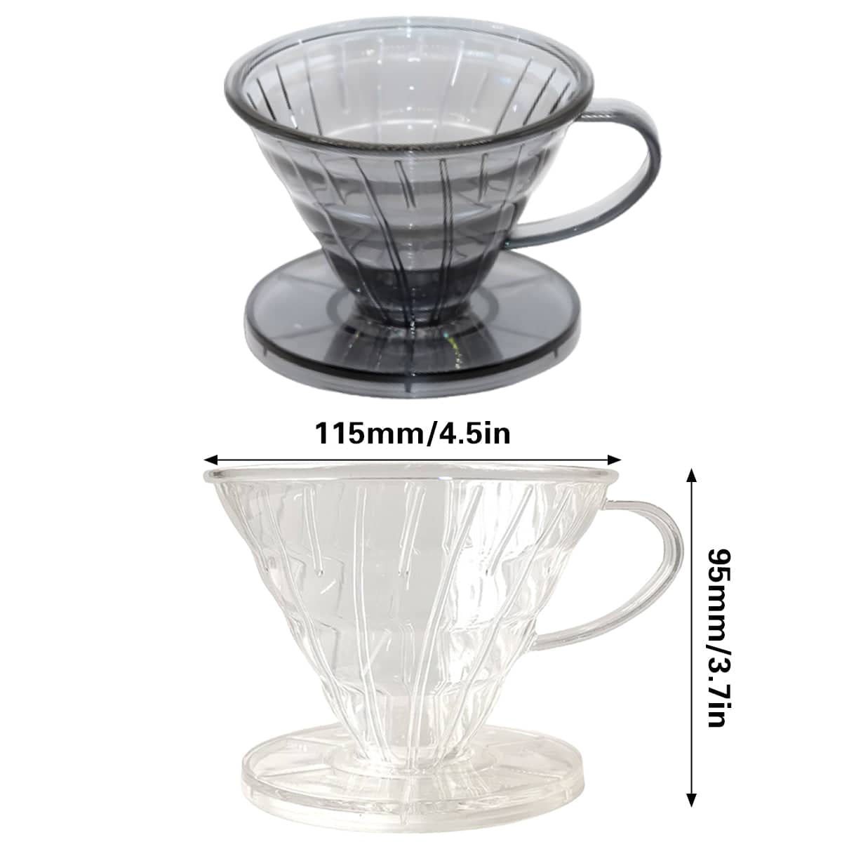 Reusable Hand Drip Coffee Filter Cup - Grey - view 4