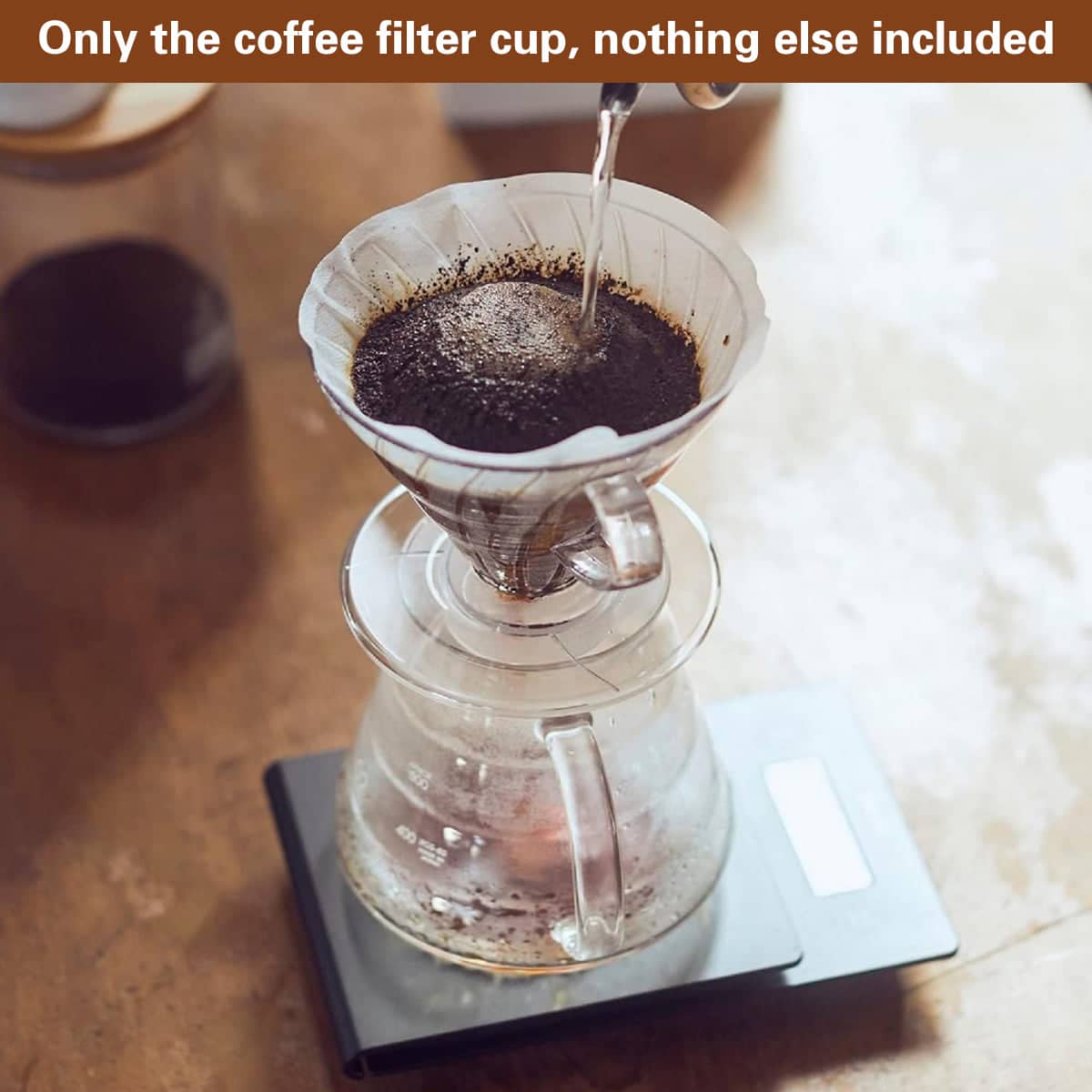 Reusable Hand Drip Coffee Filter Cup - Grey - view 5