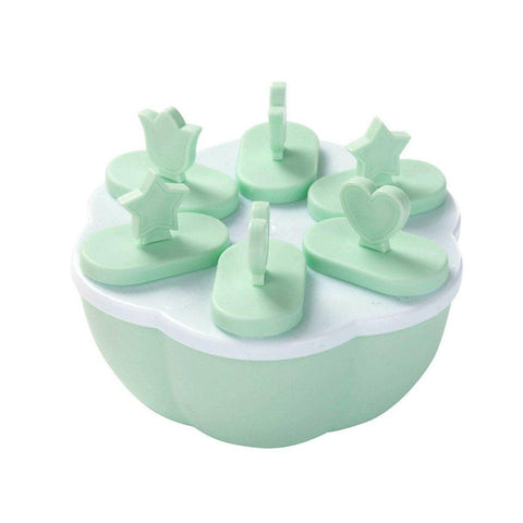 Reusable Ice Block Popsicle Moulds, Pack of 6 - Green