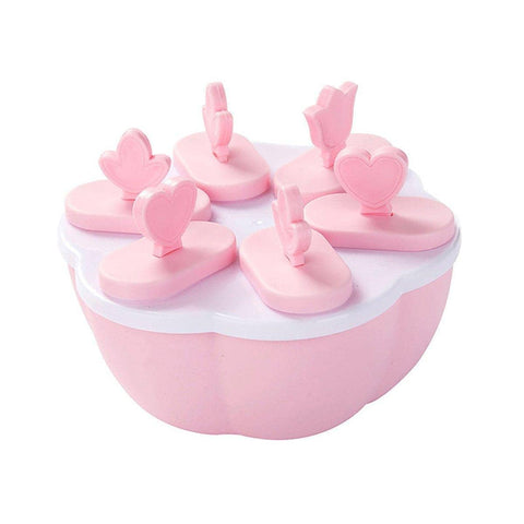 Reusable Ice Block Popsicle Moulds, Pack of 6 - Pink