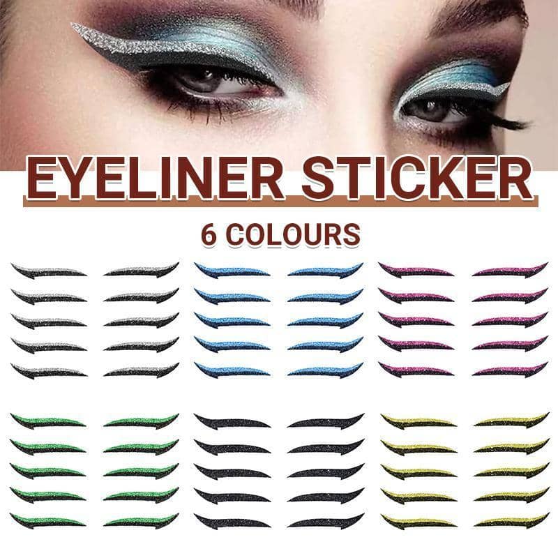 Reusable Self-Adhesive Eyeliner Stickers - Blue, Pack of 10 - view 2