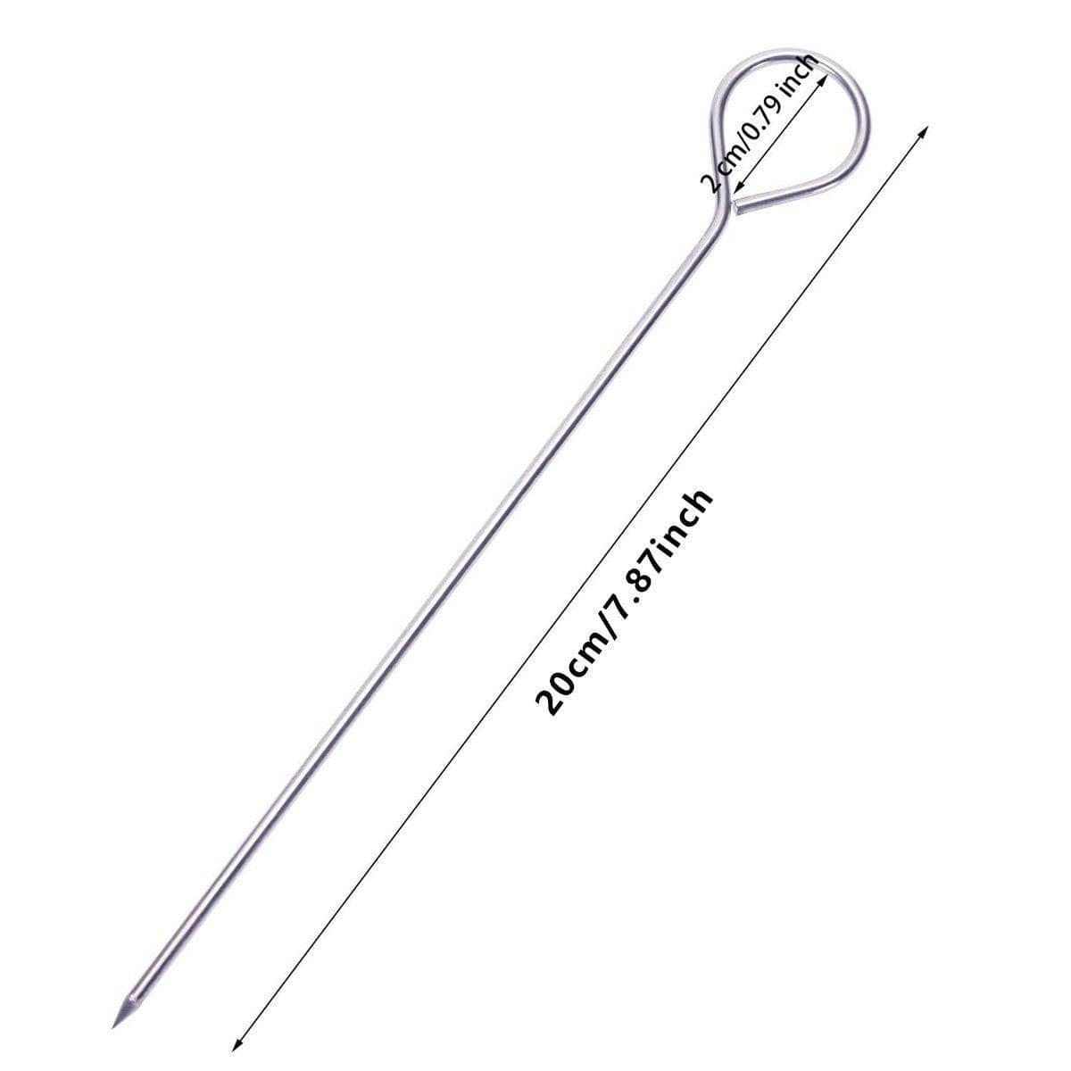 Reusable Stainless Steel BBQ Skewers, 20 cm - Pack of 12 - view 3