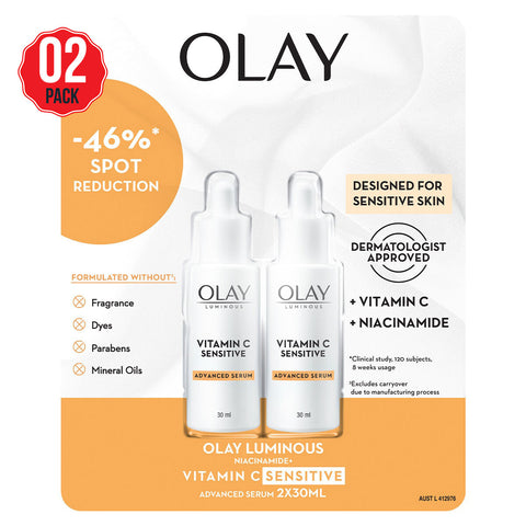 Olay Vitamin C Sensitive Serum 2 x 30ml - SuperSaverAU - view 1