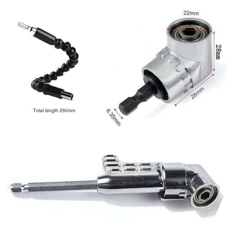 Right Angle Drill Attachment 105 Degree, Stainless Steel - Long Attachment - view 3