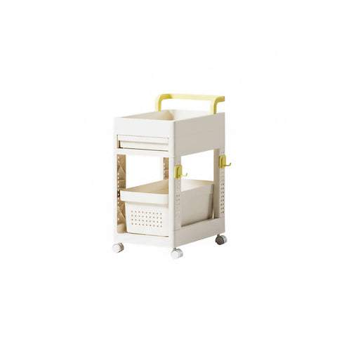 Rolling Storage Trolley Cart with Wheels - 2 Layer, 56 cm High