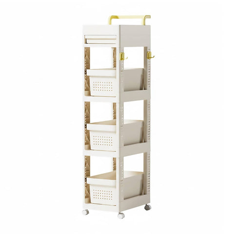 Rolling Storage Trolley Cart with Wheels - 4 Layer, 120 cm High