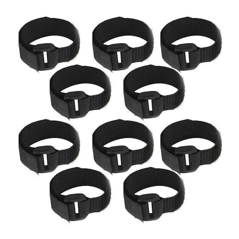 Rooster Anti-Crow Collars, Adjustable Nylon, Pack of 10 - Black