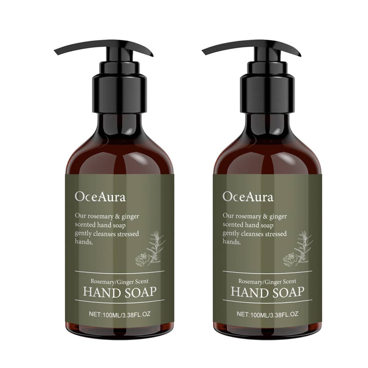 Rosemary Ginger Foaming Liquid Hand Soap, 100ml Pack of 2 - view 2