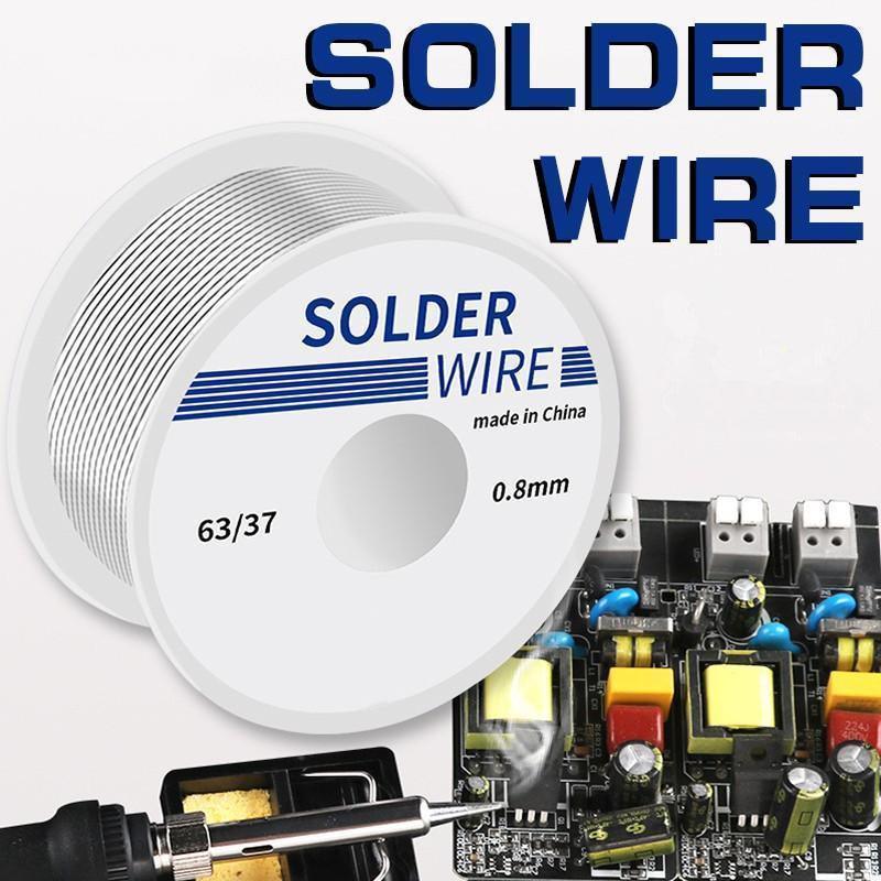 Rosin Core Solder Wire 0.8 mm - 63/37 Tin Lead, 100 g Spool