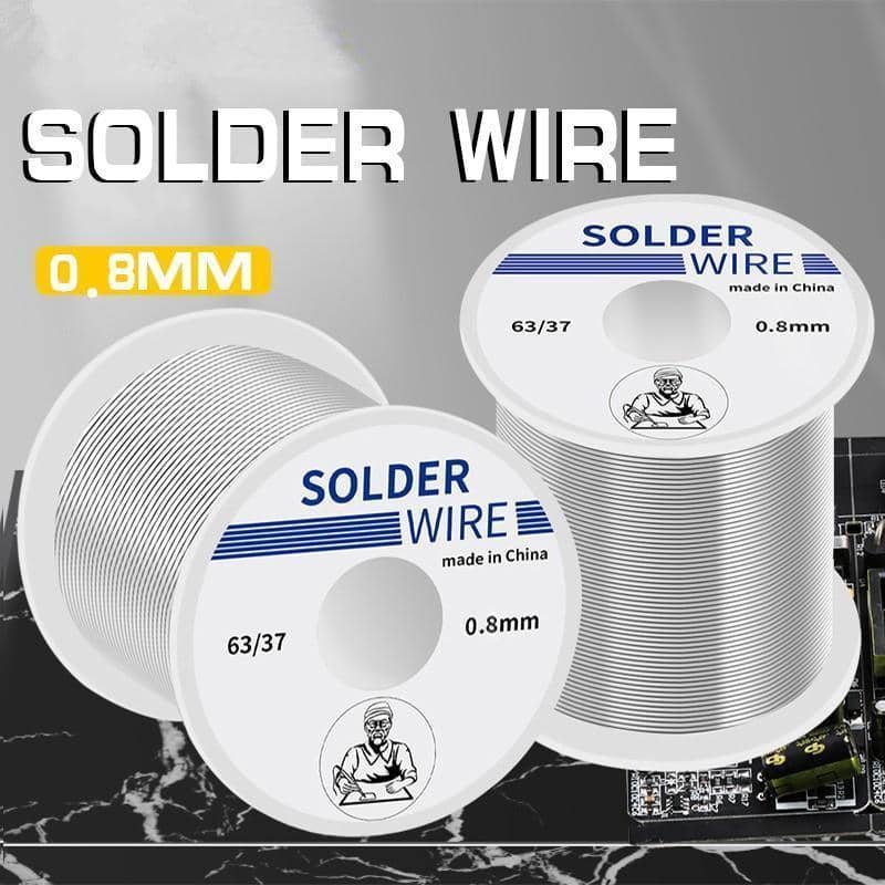 Rosin Core Solder Wire, 0.8 mm 63/37 Tin Lead - 200 g Spool for Electronics