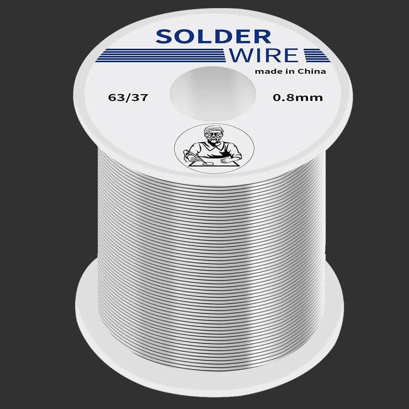 Rosin Core Solder Wire, 0.8 mm 63/37 Tin Lead - 200 g Spool for Electronics - view 5
