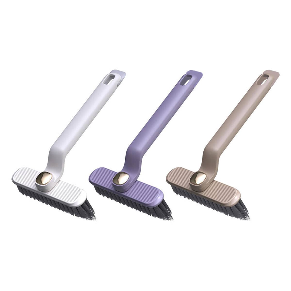 Rotary Bathroom Cleaning Brush with Hard Bristles - Tan - view 3