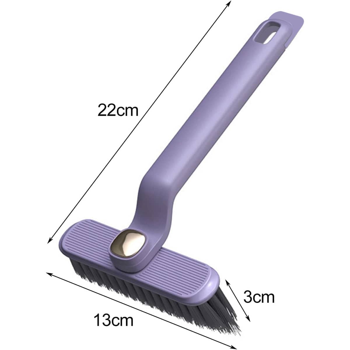 Rotary Bathroom Cleaning Brush with Hard Bristles - White - view 4