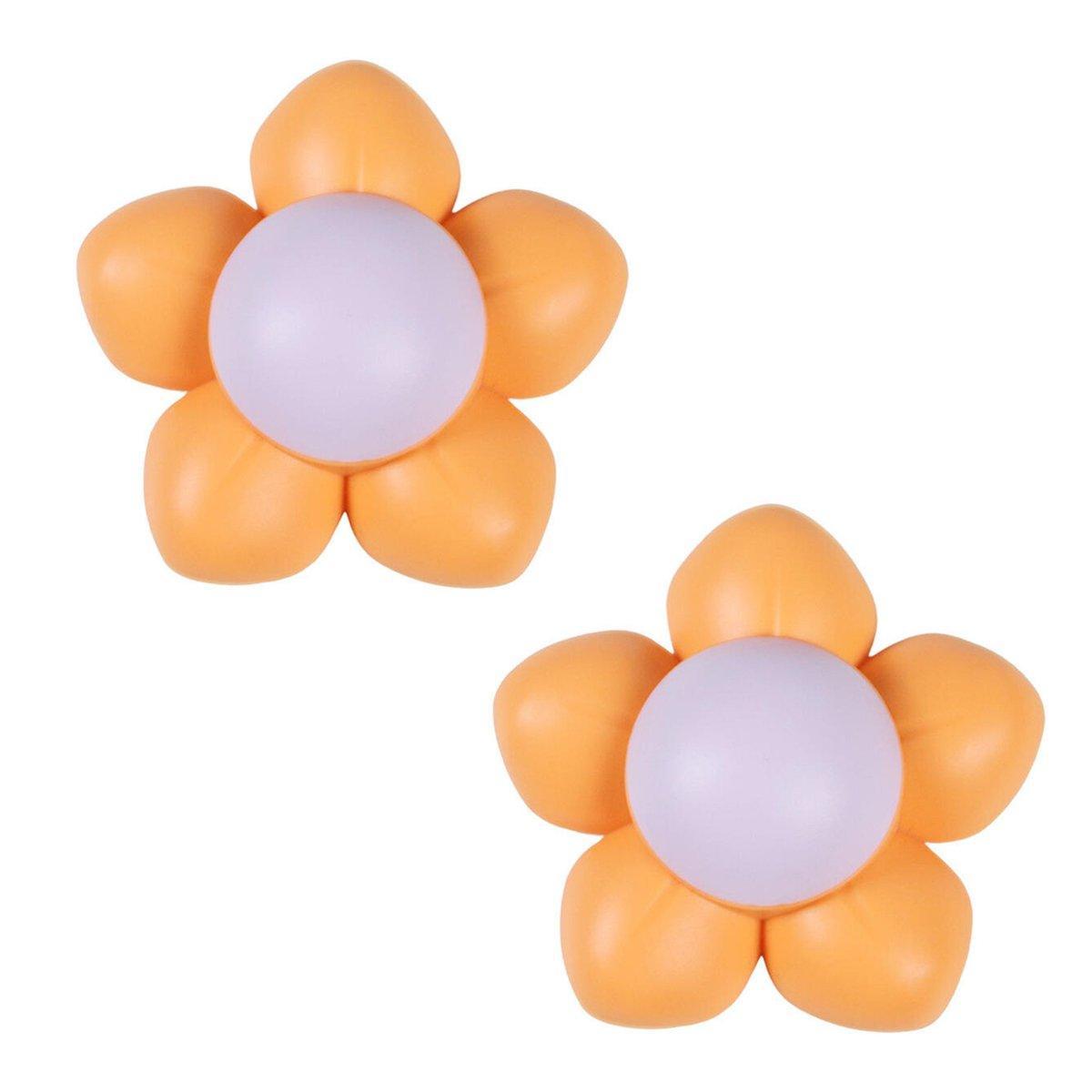 Rotating Catnip Ball Cat Toy, Pack of 2 - Orange