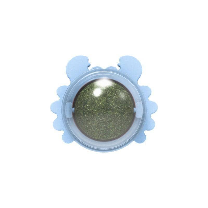 Rotating Catnip Mint Ball Cat Toy, Pack of 2 - Blue