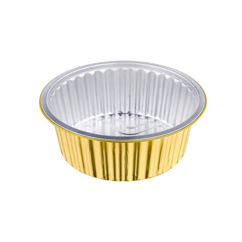 Round Aluminium Foil Containers with Plastic Lids, Pack of 50 - 1130 ml