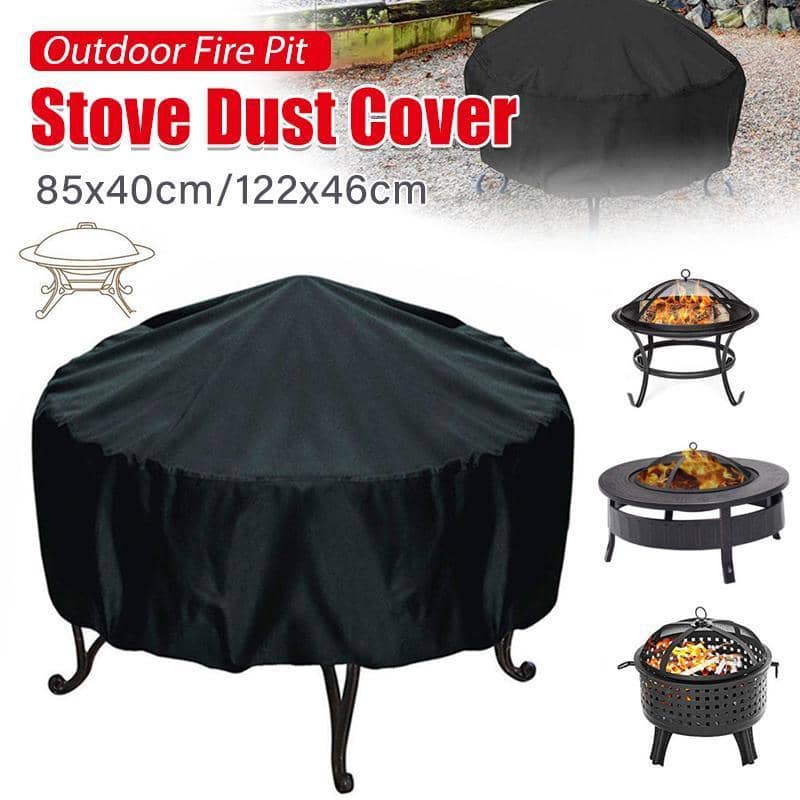 Round Fire Pit Cover, 210D Waterproof - 122 x 46 cm - view 2