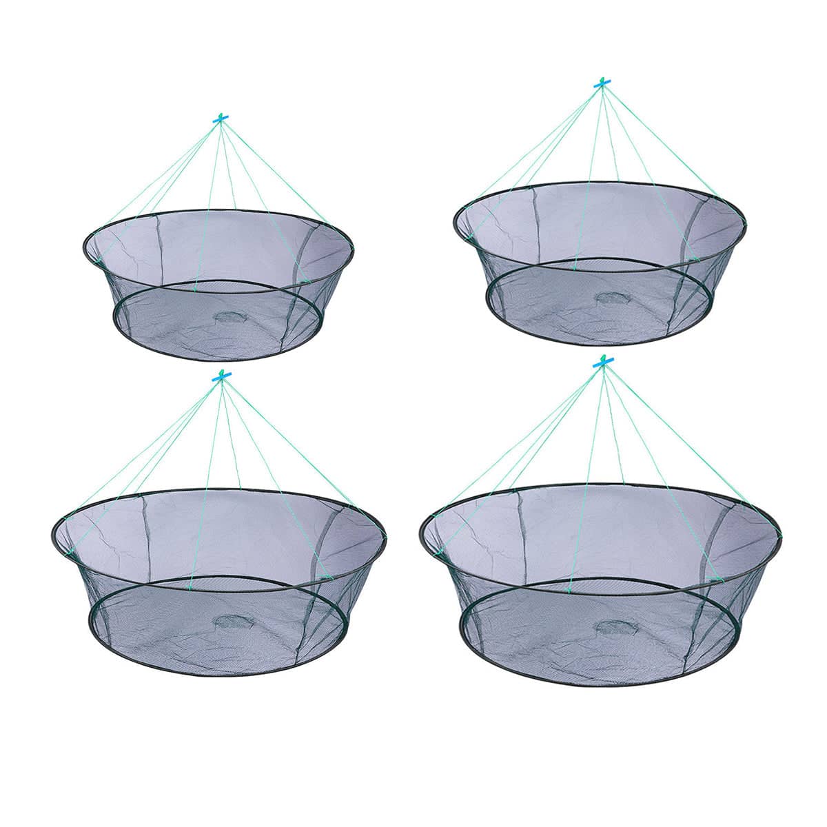 Round Folding Fishing Net with Bait Pocket - 100 cm Diameter - view 3