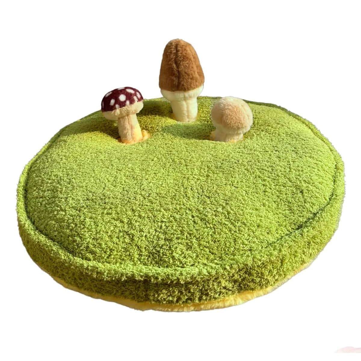 Round Plush Pet Bed Nest with Mushroom Toys for Cats and Dogs - view 2