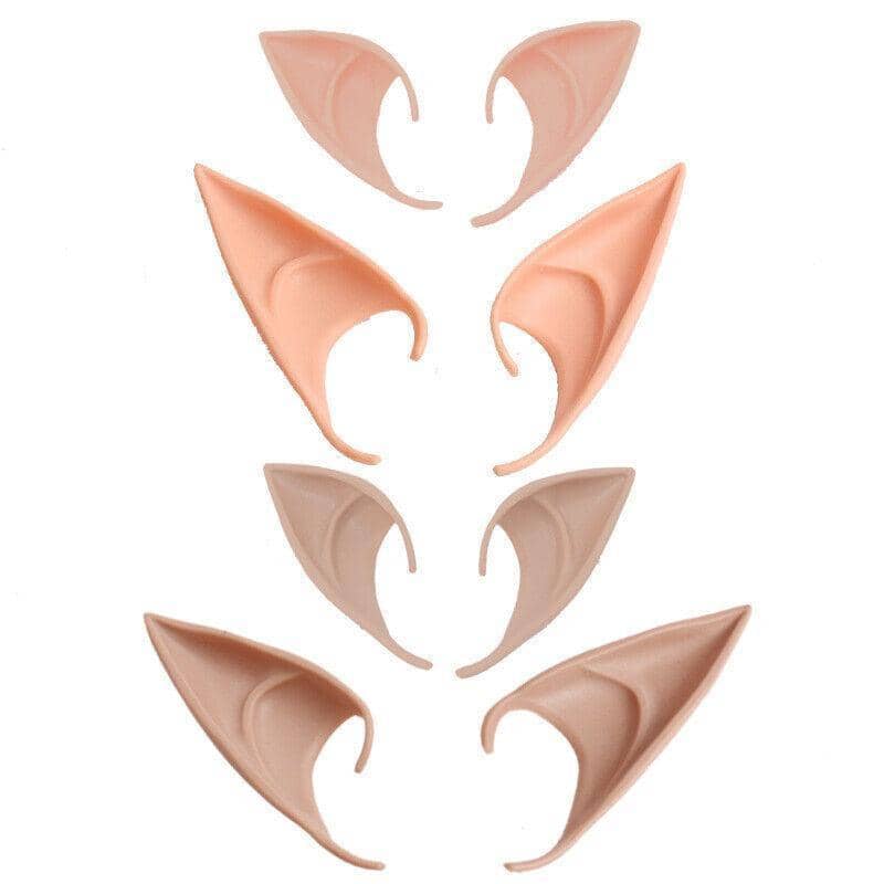 Rubber Elf Ears Halloween Costume Accessory - Light Skin Tone, 10cm - view 3