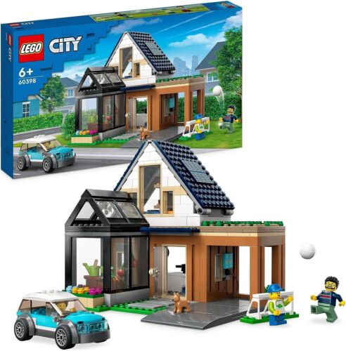 LEGO 60398 City Family House & Electric Car Set Toy Vehicle Puppy Soccer - SuperSaverAU - view 1
