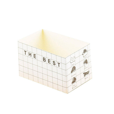 Sandwich Packaging Boxes, Pack of 100 - Grid, Large (13 x 7.5 x 7 cm), Box Only