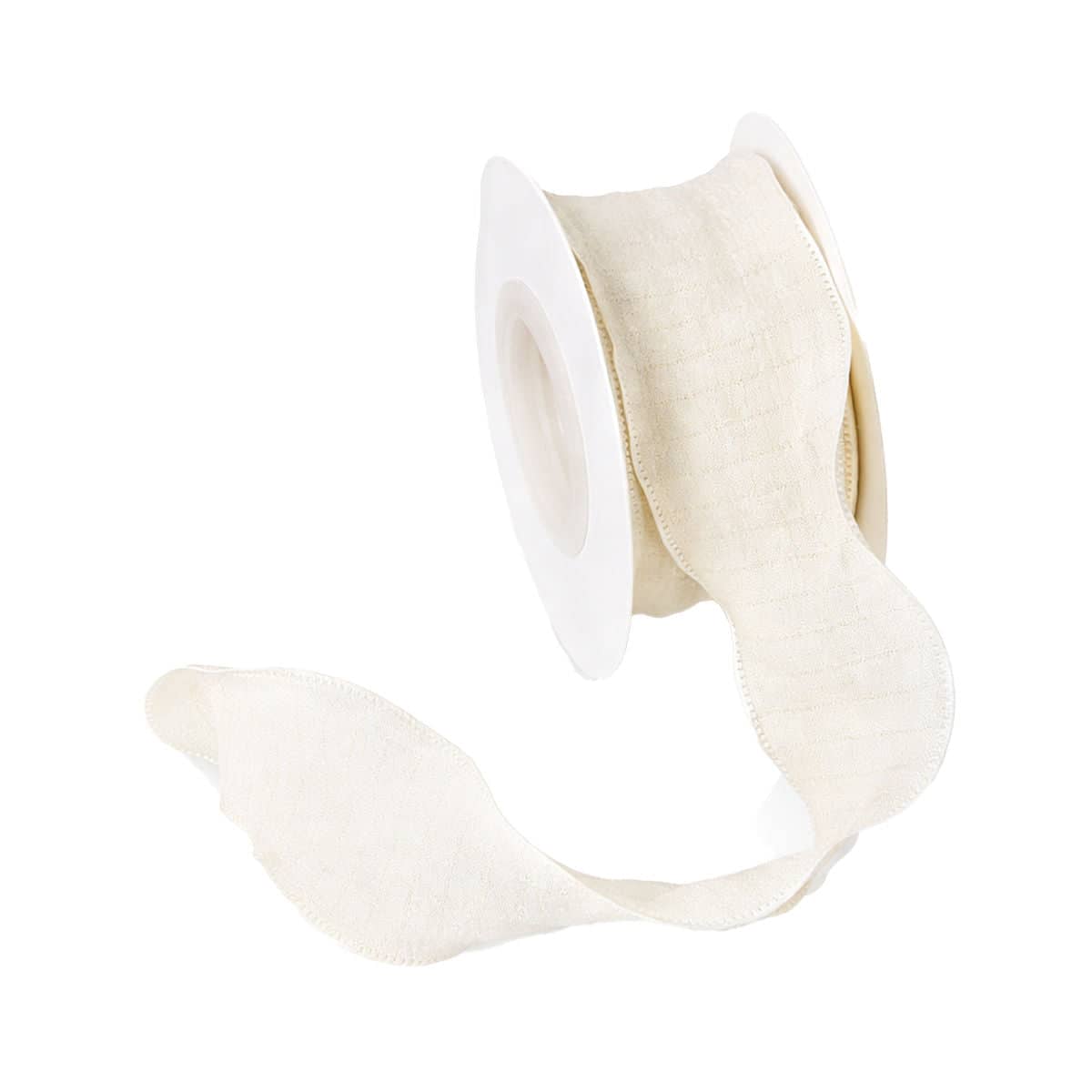 Scalloped Edge Ribbon Set, 10 Rolls - Off White