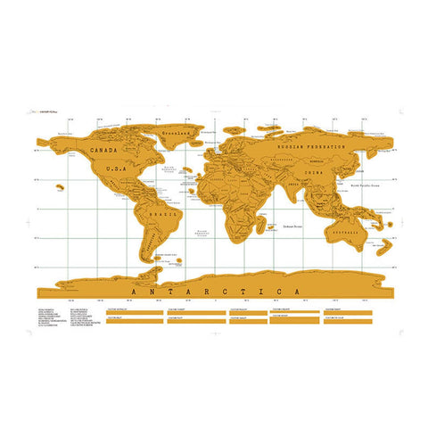 Scratch-Off World Map Poster, White Background - 82.5 x 59.4cm
