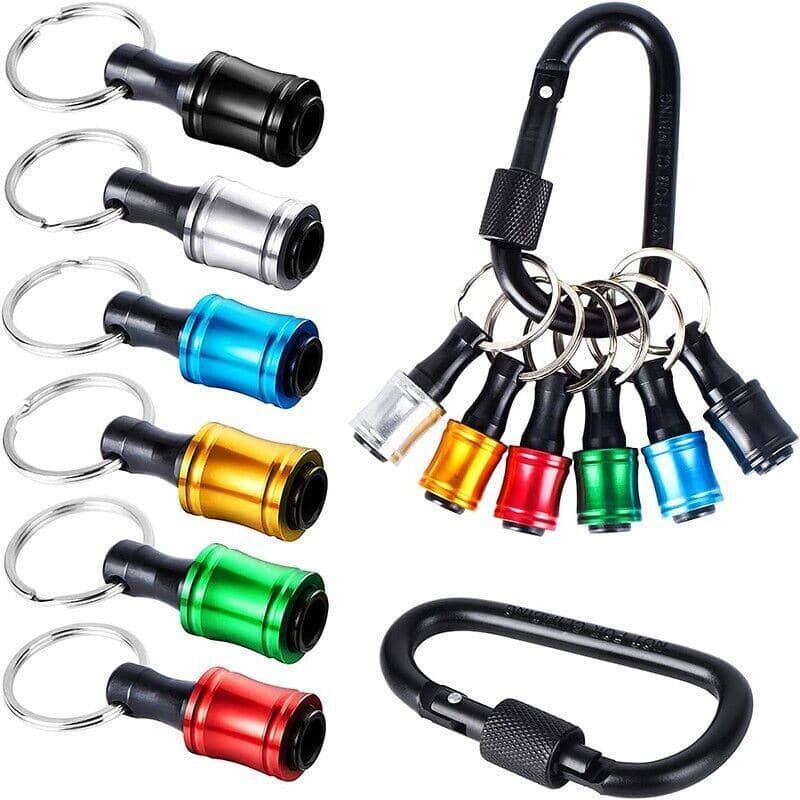 Screwdriver Bit Holder Keychains Aluminium Alloy, Pack of 6 - view 2