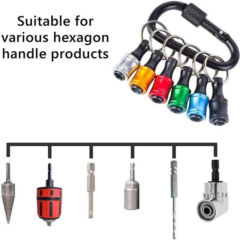 Screwdriver Bit Holder Keychains Aluminium Alloy, Pack of 6 - view 5