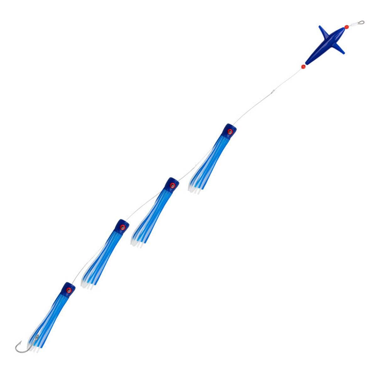 Sea Fishing Lure with UV Glow Effect, 15 cm - Blue and White