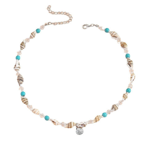 Sea Shell Conch Beaded Necklace for Women - Pendant Necklace