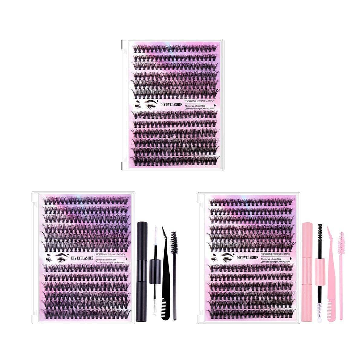 Sectional False Eyelashes, 12 Rows - Single Box - view 3