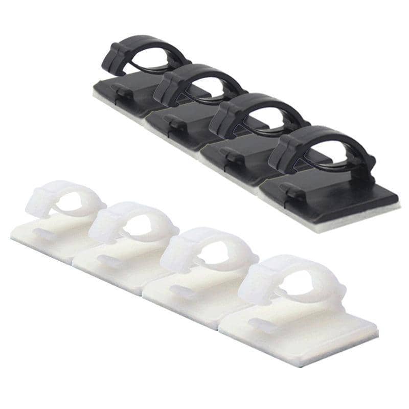 Self-Adhesive Cable Clips Wire Tie Holder, Pack of 100 - White - view 3
