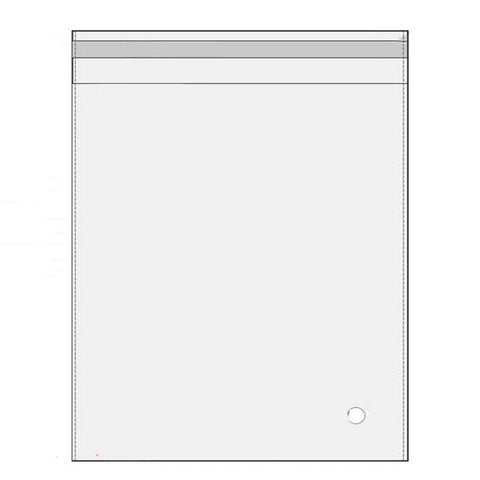 Self-Adhesive Clear OPP Cellophane Bags with Air Hole - 32 x 40 cm with 4 cm Flap, Pack of 100