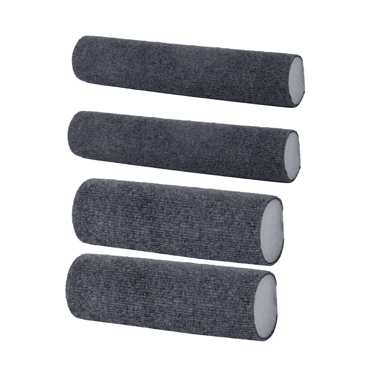 Self-Adhesive Cylindrical Cat Scratcher Pads for Cat Tree Post - Dark Grey, Pack of 4