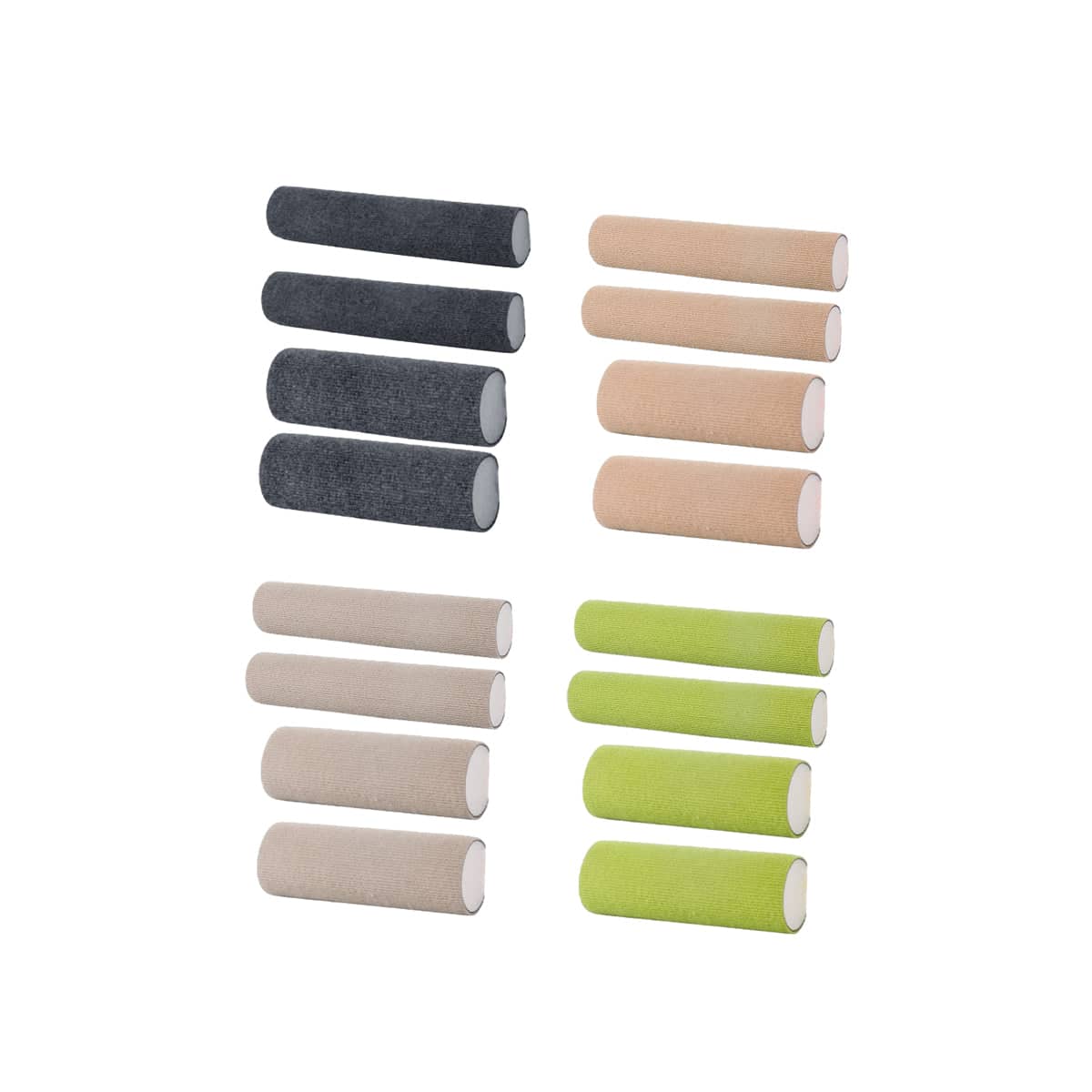Self-Adhesive Cylindrical Cat Scratcher Pads for Cat Tree Post - Dark Grey, Pack of 4 - view 3