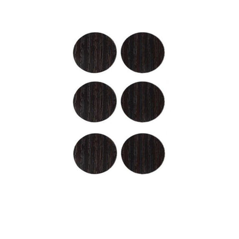 Self-Adhesive Screw Cover Caps, 20 mm, Pack of 54 - Dark Brown Woodgrain