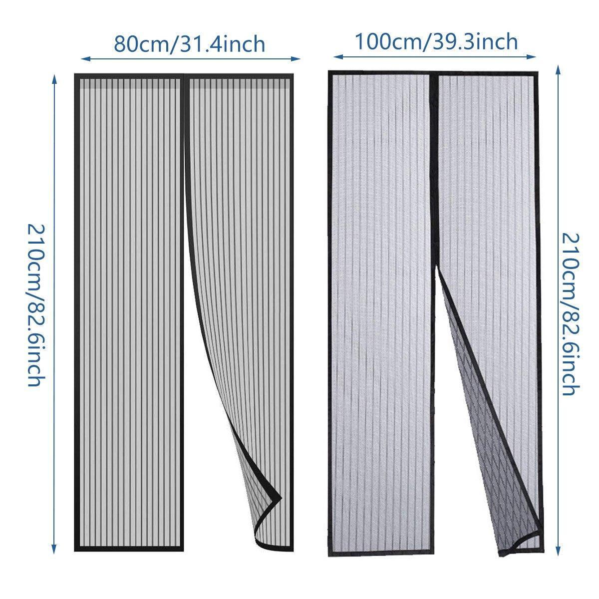Self-Closing Mesh Door Curtain in Black - 100 x 210 cm - view 5