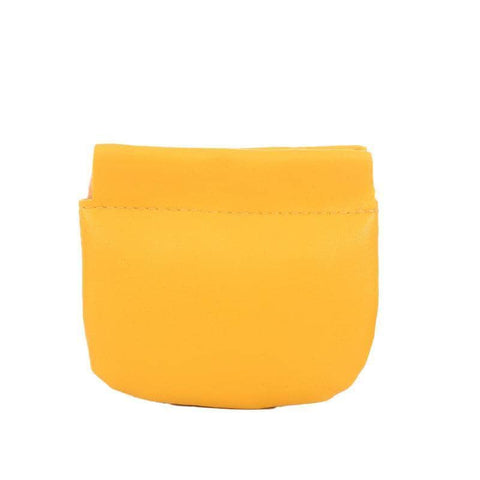 Self-Closing Pocket Cosmetic Bag - Yellow, Small (8 x 9 cm)