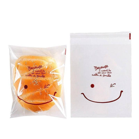 Self Sealing Bread Bags, Transparent, Pack of 400 - Coffee Expressions Print