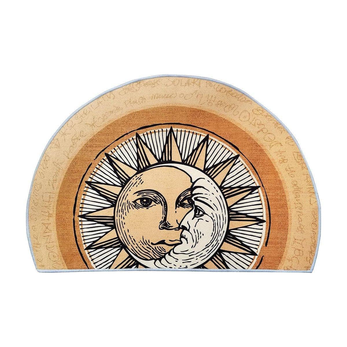 Semi Circular Non-Slip Door Mat - Sun and Moon, 75 x 50cm - view 2