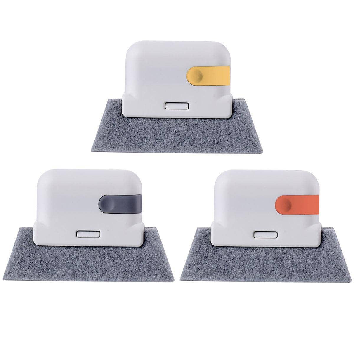 Set of 3 Window Groove Cleaning Brushes with Scraper for Tracks, Sills and Door Recesses - view 2