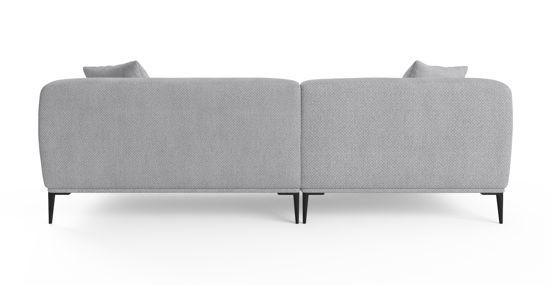 Brosa Seta 4 Seater Sofa with Chaise (Gainsboro Grey; Left Chaise)