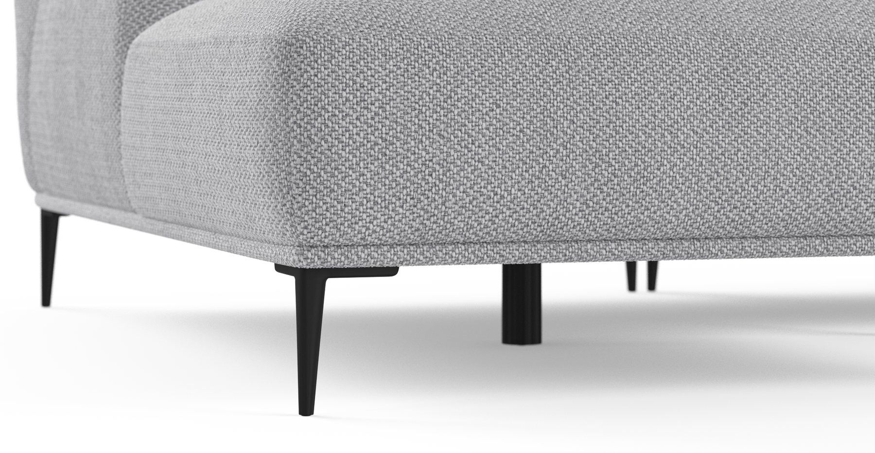 Brosa Seta 4 Seater Sofa with Chaise (Gainsboro Grey; Left Chaise)