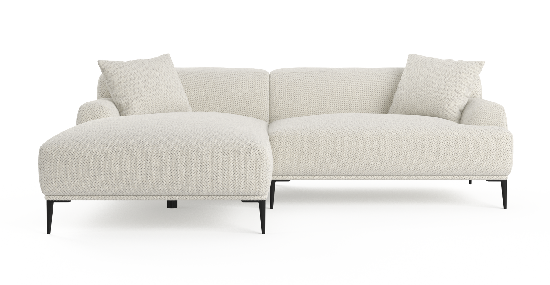 Brosa Seta 4 Seater Sofa with Chaise (Seashell White, Left Chaise)