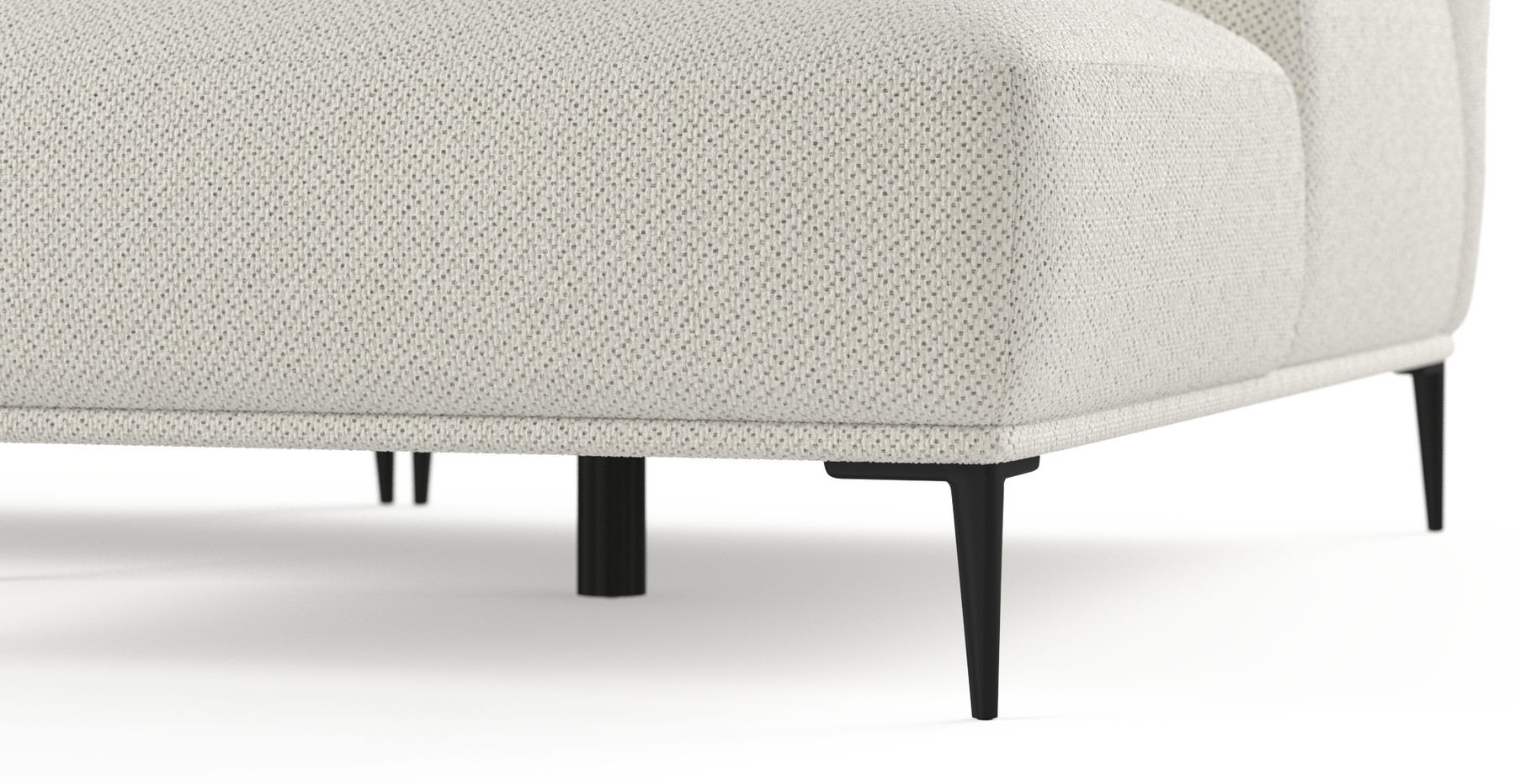 Brosa Seta 4 Seater Sofa with Chaise (Seashell White; Right Chaise)