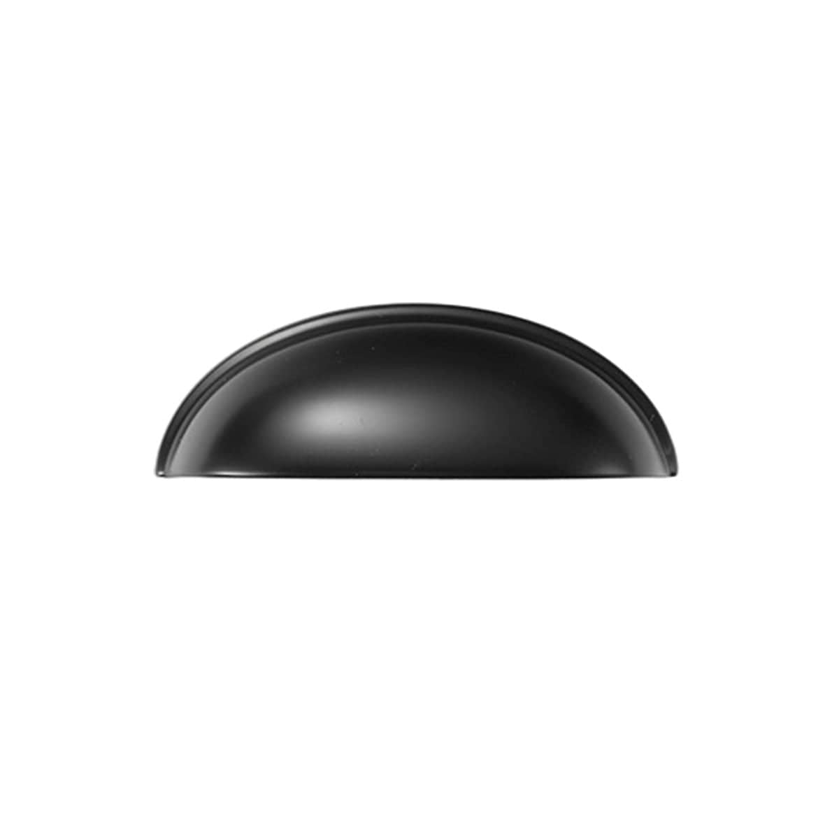 Shell Cabinet Door Handle, Single Hole Drawer Pull - Black